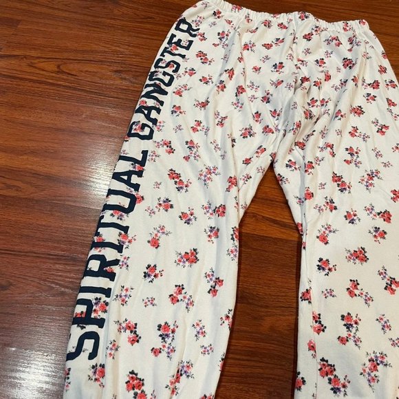 SPIRITUAL GANGSTER LOGO FLORAL SWEATPANTS - Picture 3 of 8